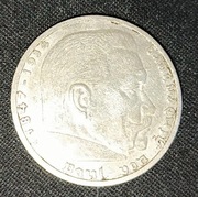 Srebrna Moneta Niemcy, 5 Marek 1939, 13.88 grama