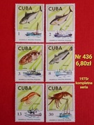 Znaczki fauna;436: ryby- Kuba 1975r **