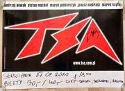 Plakat TSA koncert 2010 + 4 autografy muzyków (klasyczny skład)