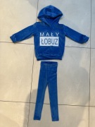 Nowy komplet dziecięcy welurowy bluza z kapturem legginsy leginsy handmade