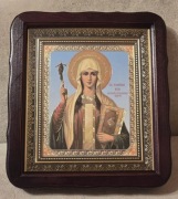 Ikona prawosławna Grecka w kiocie Święta NINA równa apostołom.