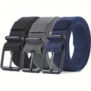 Pasek Męski Tekstylny z Metalową Klamrą – Różne kolory