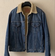 Levi’s męska kurtka jeansowa katana dżinsowa sherpa niebieska granatowa L