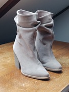 Botki  damskie SAWAY,rozm.36 skóra zamszowa