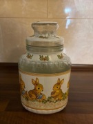 Decoupage ozdobny szklany słój. Wielkanocny motyw