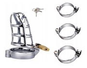 Lekki stalowy pas cnoty Chastity Cock Cage 3 Oringi 