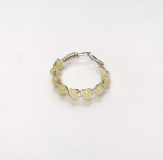 Jadeit Pleciony Pierścionek 