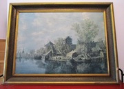 Jan van Goyen reprodukcja Wieś nad Rzeką Dom Książki 1977 r. PRL