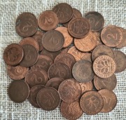 Niemcy 2 pfennig RFN 1950 -1996 różne 40 sztuk cena za całość 