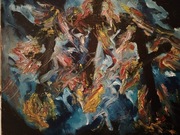 Obraz olejny na płótnie 40 50 abstrakcja 