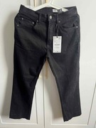 Spodnie jeansowe Jeansy z wysokim stanem bootcut czarne ZARA r. 38 M