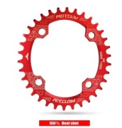 Tarcza rowerowa Motsuv 34-T OVAL BCD-104 RED kolor czerwony 