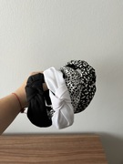 4 opaski do włosów czarna biała w panterkę opaska w cętki