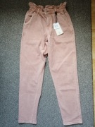 Nowe jeansy paperbag Orsay 38 pudrowy róż 