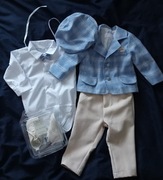 Ubranko do chrztu rozm. 68 + buciki rozm. 18