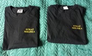 T -shirt koszulka czarna nowa 2 sztuki rozm. M straż miejska 