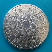 10 marek 1989 G Niemcy 40 rocznica RFN Srebro 0,625 waga 15,5