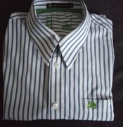 Koszula męska w niebieskie paski.