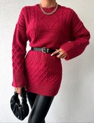 Na jesień zimę Nowy długi sweter r. M 38 modne opuszczone ramiona tunika