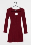 Sukienka mini z dżerseju bordowa Bersha rozmiar S (dziura na szwie)