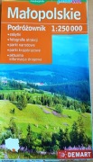 Małopolskie podróżownik mapa laminowana + zabytki 1:25 000 Demart