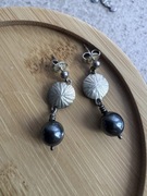 Srebrne stare orientalne kolczyki vintage 