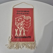 Proporczyk centralne dożynki 1975 Koszalin