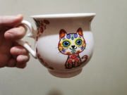 Kubek garnczek z kotkiem