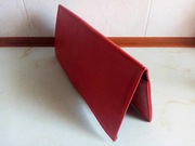 CZERWONA, WIZYTOWA KOPERTÓWKA- skóra ekologiczna