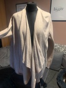 Mango asymetryczny sweter kardigan wdzianko narzutka z wełną oversize duże