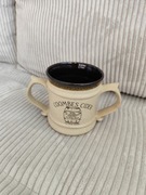 Duży ciężki kamionkowy kubek kufel