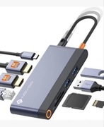 NOVOO RM8F PRO HUB ADAPTER USB C Dual HDMI 4K 8w1