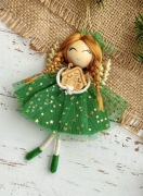 Aniołek makrama świąteczny na choinkę zawieszka 1x