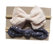 Opaska bezuciskowa kokarda zestaw 2szt