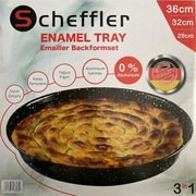 Zestaw okrągłych form blach do pieczenia Scheffler stal nierdzewna