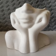 Gipsowa osłonka/świecznik twarz