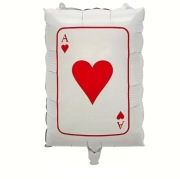Balon Foliowy Karta do Gry AS Kier czerwone serce Poker 