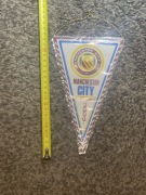 Zabytkowy proporczyk Manchester City FC 70s klubowy piłkarski FIFA PRL