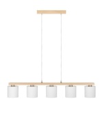 Lampa wisząca EGLO Castralvo 98591 | Drewno & Biel usz.opak