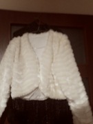 Futerko sztuczne biale narzutka krotkie 38