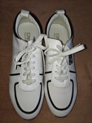 Męskie skórzane białe sneakersy Cavalli Class - nowe