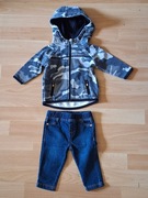 Jeansy niemowlęce roz 62-68 3-6m George + bluza GRATIS