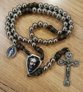 Różaniec wojowniczy, paracord, stal nierdzewna 10mm św. Andrzej Bobola