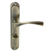 Klamka SARA szyld 72mm mosiądz antyczny WC