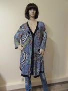 JOSEPH RIBKOFF luźna bluzka w kolorowy wzór kieszenie stan idealny_ 48