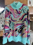 Sweter Desigual Oversize Glitter Fur Sweater L