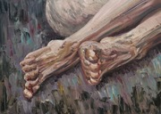 Półakt - obraz olejny 70 x 50 cm - Ambroży Gołombek