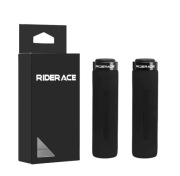 Hit Grube Piankowe chwyty rowerowe Gripy skręcane RIDERACE czarne 93g Nowe