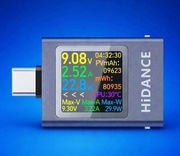 Amperomierz Woltomierz HiDANCE HDC-085C COLOR, TESTER ŁADOWAREK PD3.1 QC3.0