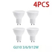 4 x Żarówka Led GU10 6W, ciepła biel 175-265V